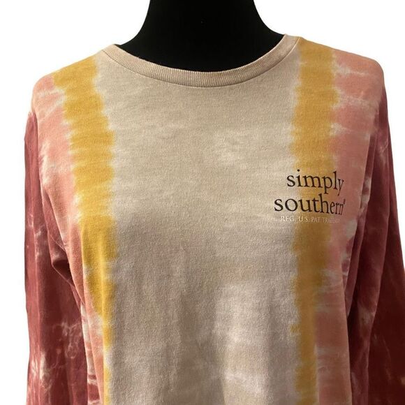 Simply Southern Tie Dye Bone To Be Wild Skelly Mom in Van Long Sleeve Tee Size M - Picture 2 of 12